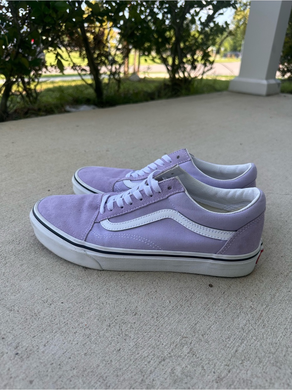 Vans Lavender Canvas Low-Top Sneakers